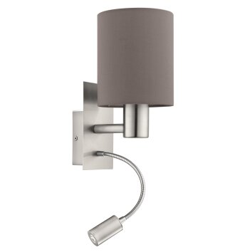 Eglo PASTERI Wandleuchte LED Nickel-Matt, 2-flammig