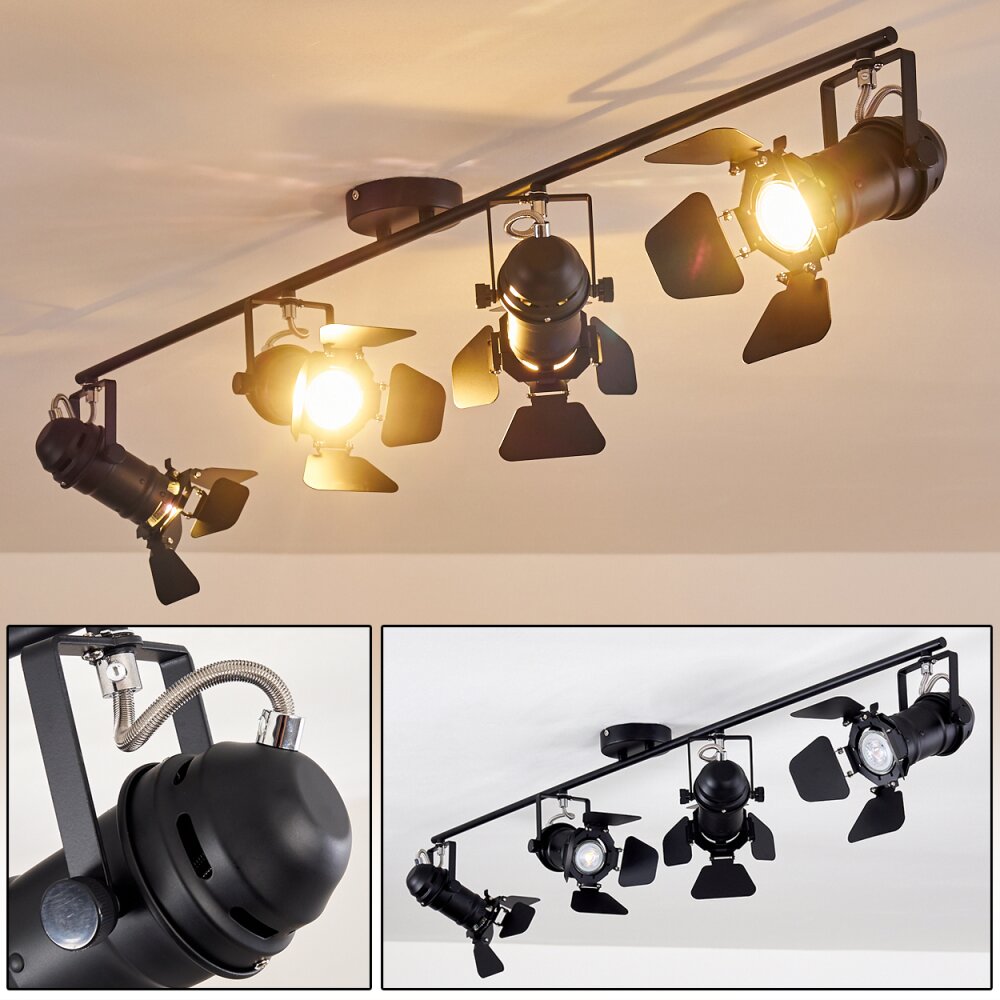 Lichinga Deckenstrahler Schwarz, 4-flammig main product photo