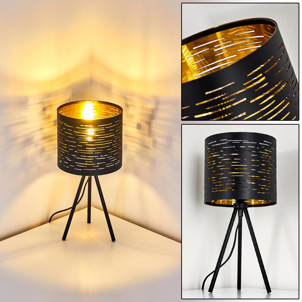 Bathinda Tischleuchte Schwarz, 1-flammig main product photo