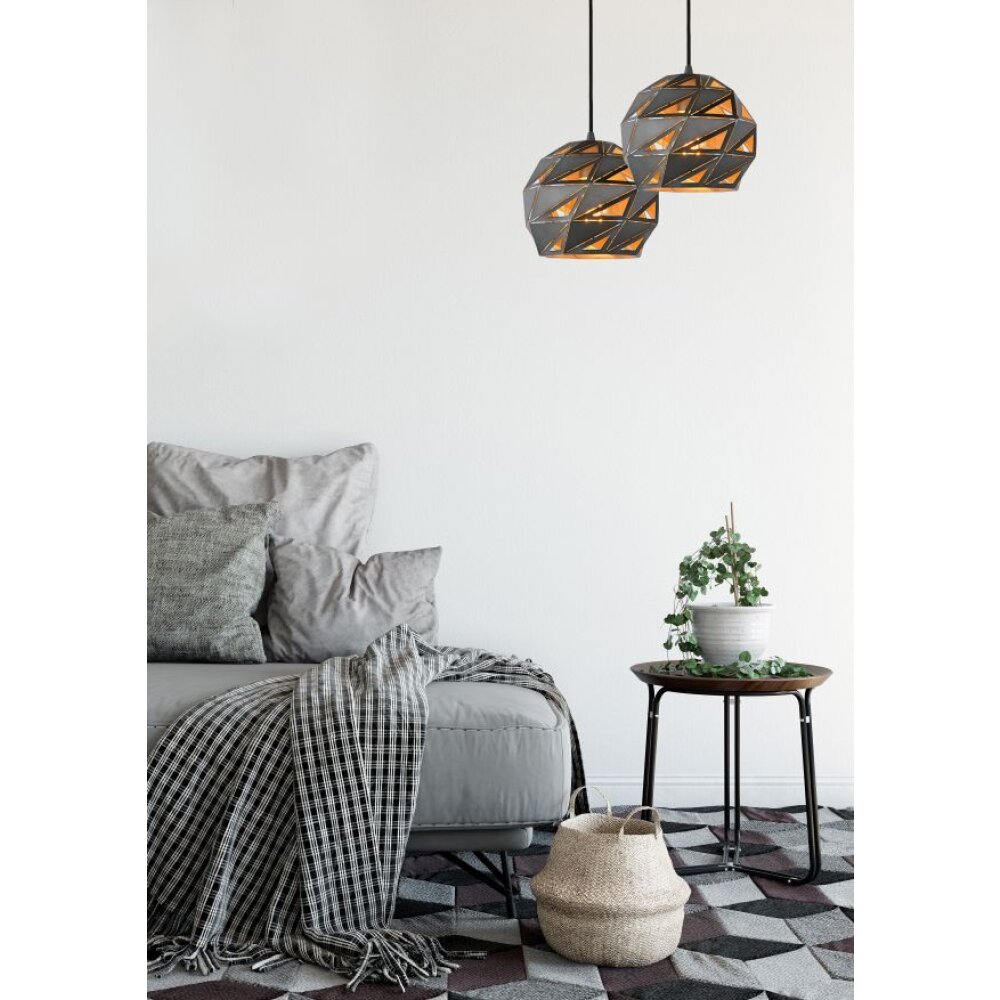 Lucide MALUNGA Pendelleuchte Grau, 1-flammig main product photo