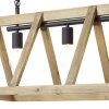 Brilliant Matrix Wood Pendelleuchte Holz hell, 4-flammig