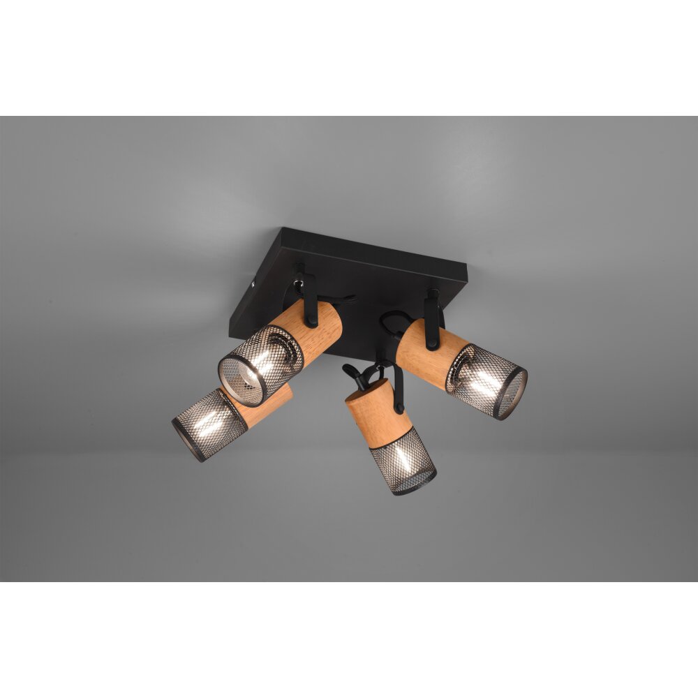 Trio Tosh Strahler LED Schwarz, 4-flammig main product photo