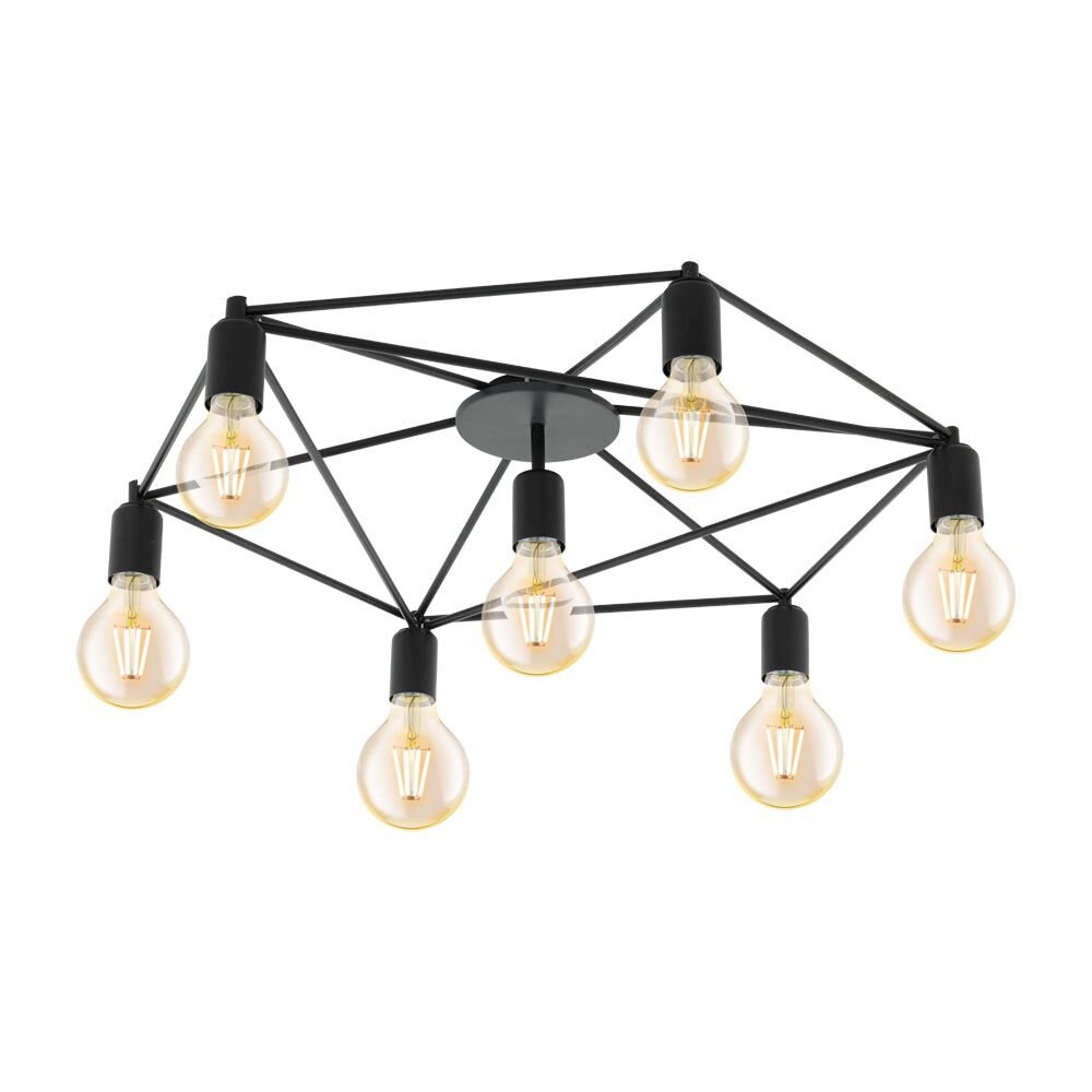 Eglo STAITI Deckenleuchte Schwarz, 7-flammig main product photo