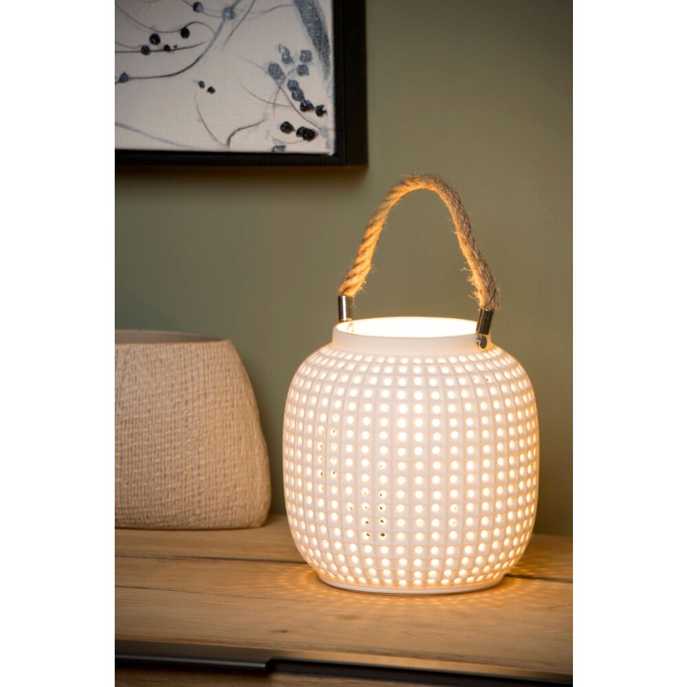 Lucide SAFIYA Tischlampe Weiß, 1-flammig main product photo
