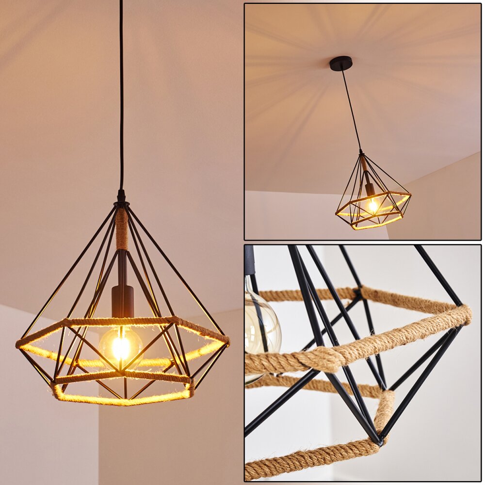 Riekje Hängeleuchte Schwarz, 1-flammig main product photo