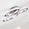 Volonne Deckenleuchte LED Edelstahl, Silber, 3-flammig