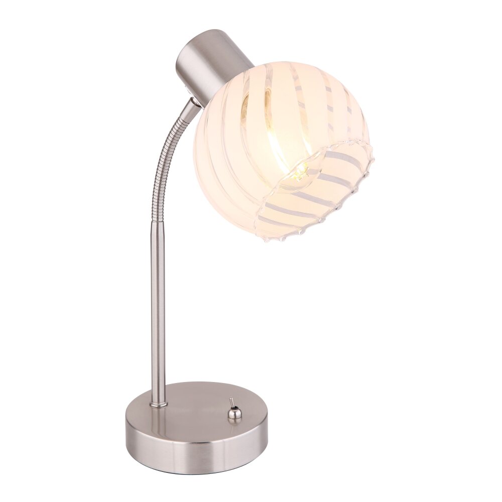 Globo WILLY Tischleuchte Nickel-Matt, 1-flammig main product photo
