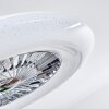 Petrovac Deckenventilator LED Chrom, Weiß, 1-flammig, Fernbedienung