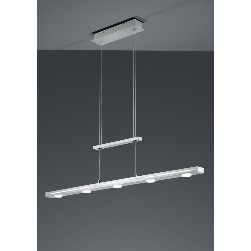 Trio Leuchten LACAL Pendelleuchte LED Nickel-Matt, 7-flammig main product photo