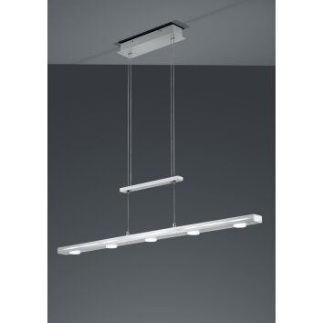 Trio Leuchten LACAL Pendelleuchte LED Nickel-Matt, 7-flammig