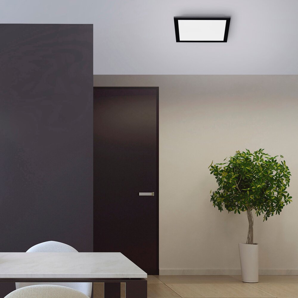 Leuchten Direkt FLAT Deckenpanel LED Schwarz, 1-flammig, Fernbedienung main product photo