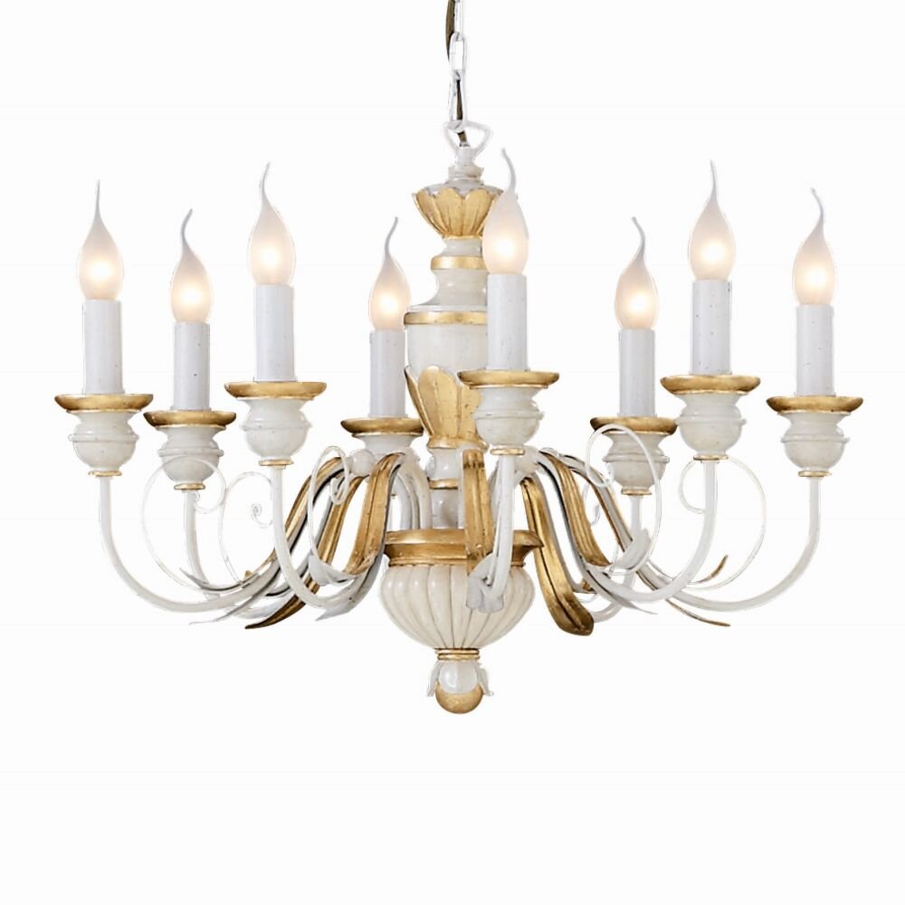 Ideal Lux FIRENZE Kronleuchter Weiß, 8-flammig main product photo