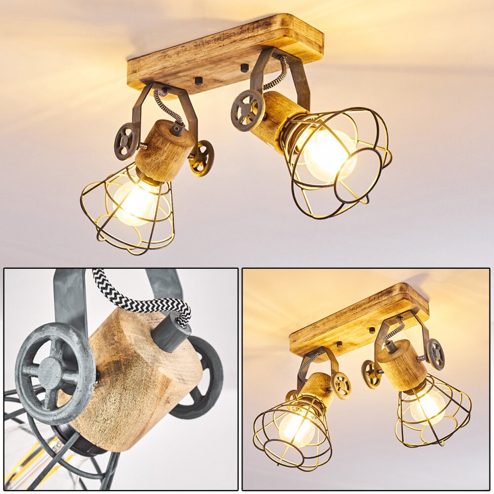 Nifun Deckenleuchte Braun, Grau, 2-flammig main product photo