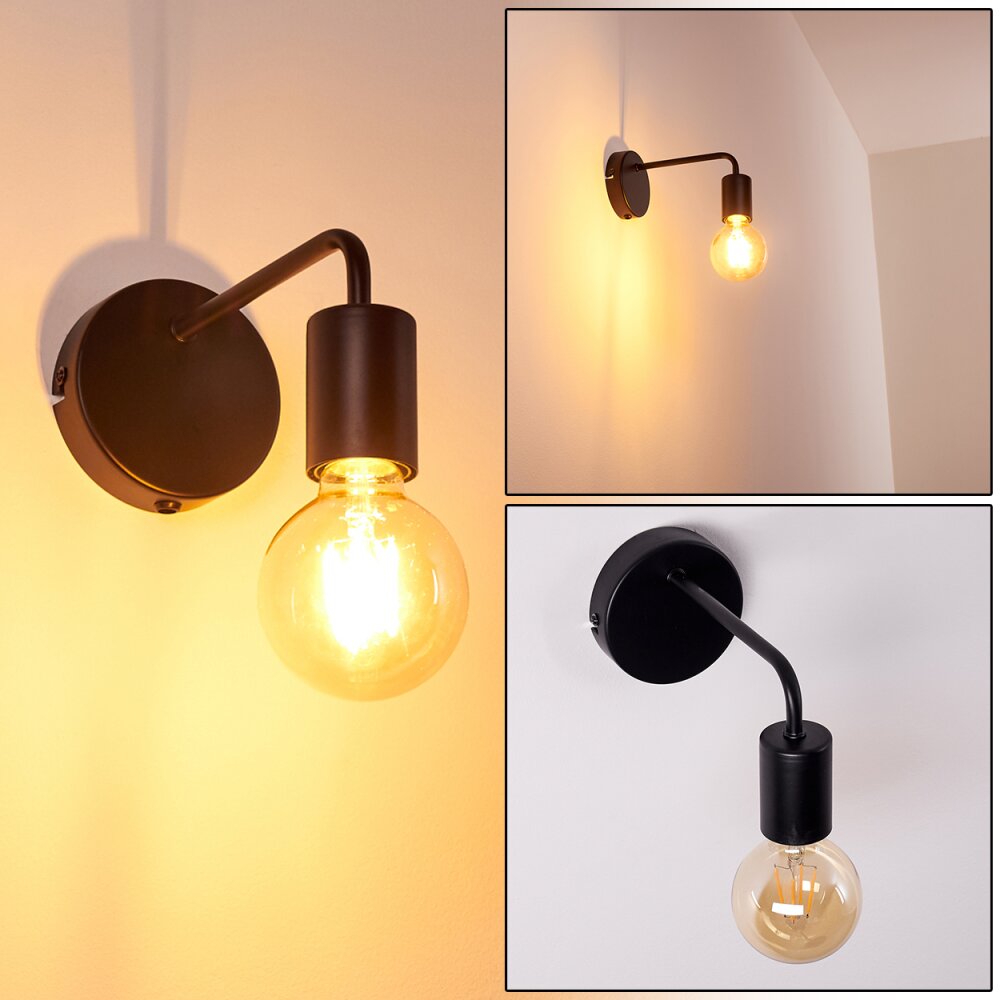 Gravenstein Wandleuchte Schwarz, 1-flammig main product photo