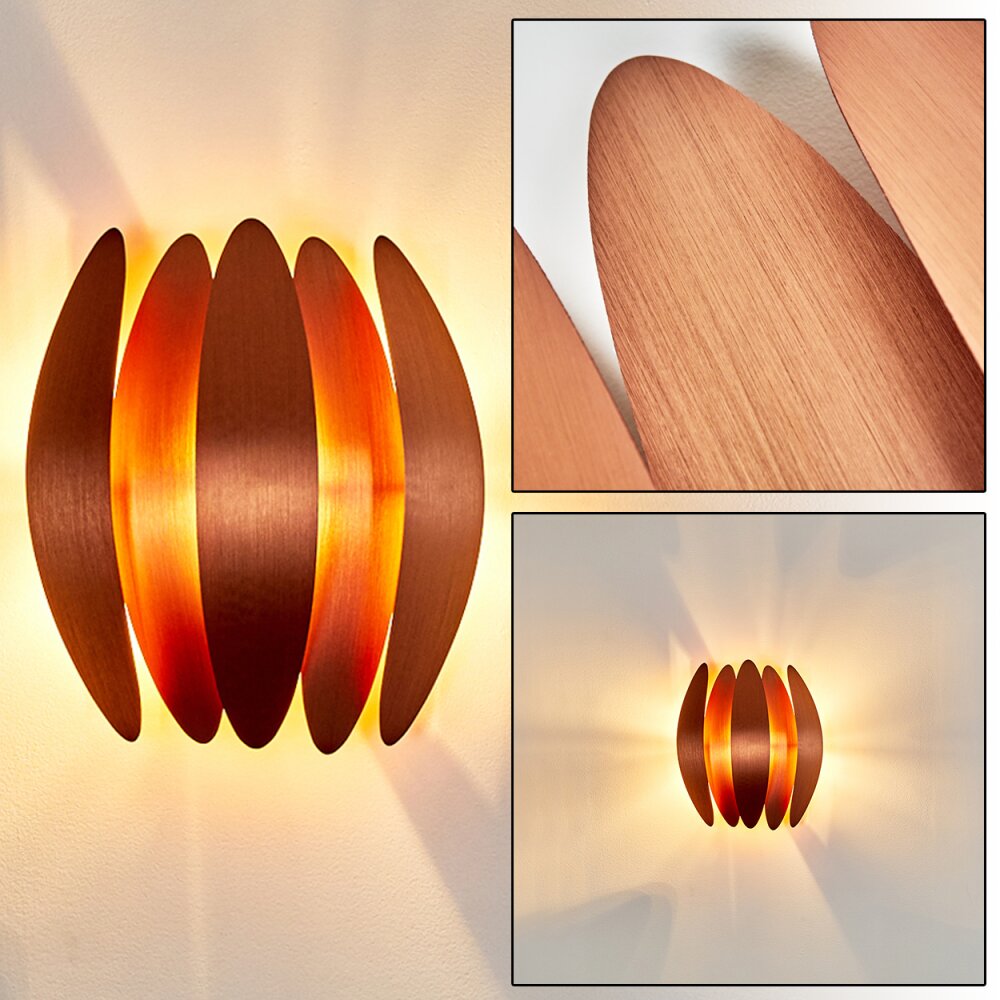 Tulpio Wandleuchte Kupferfarben, 2-flammig main product photo