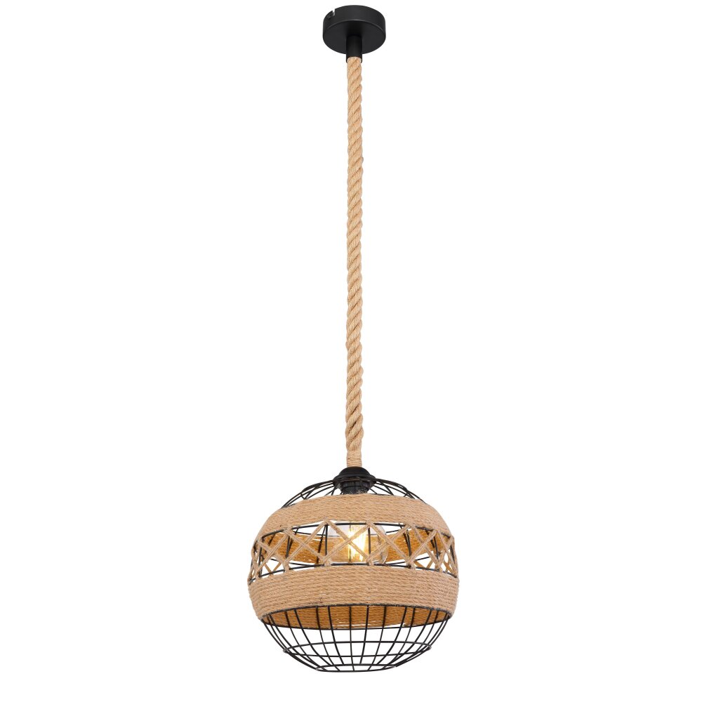 Globo ULLEU Hängeleuchte Braun, Schwarz, 1-flammig main product photo