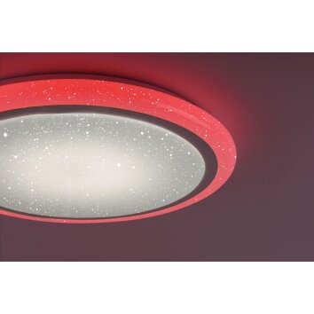 Leuchten Direkt LUISA Deckenleuchte LED Weiß, 1-flammig, Fernbedienung, Farbwechsler