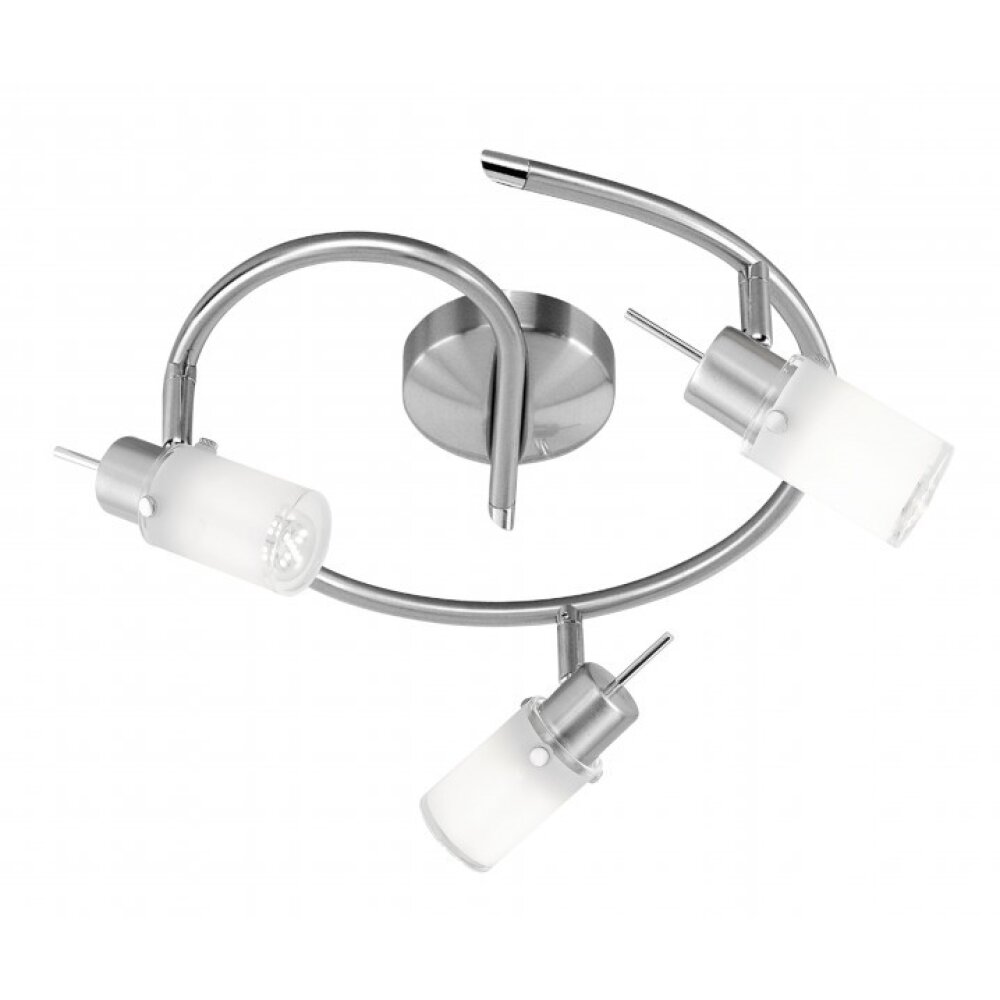 Leuchten Direkt MAX Deckenleuchte Edelstahl, 3-flammig main product photo