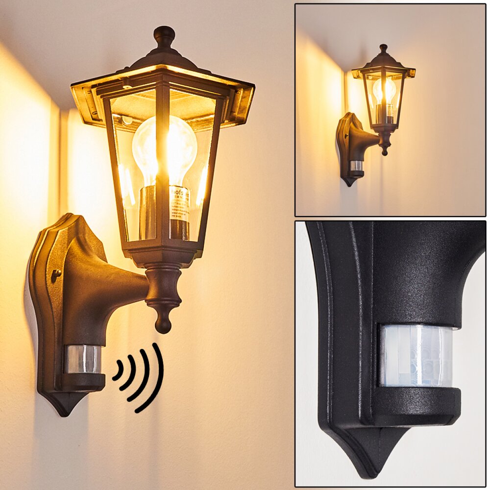 Loria Außenwandleuchte Schwarz, 1-flammig main product photo