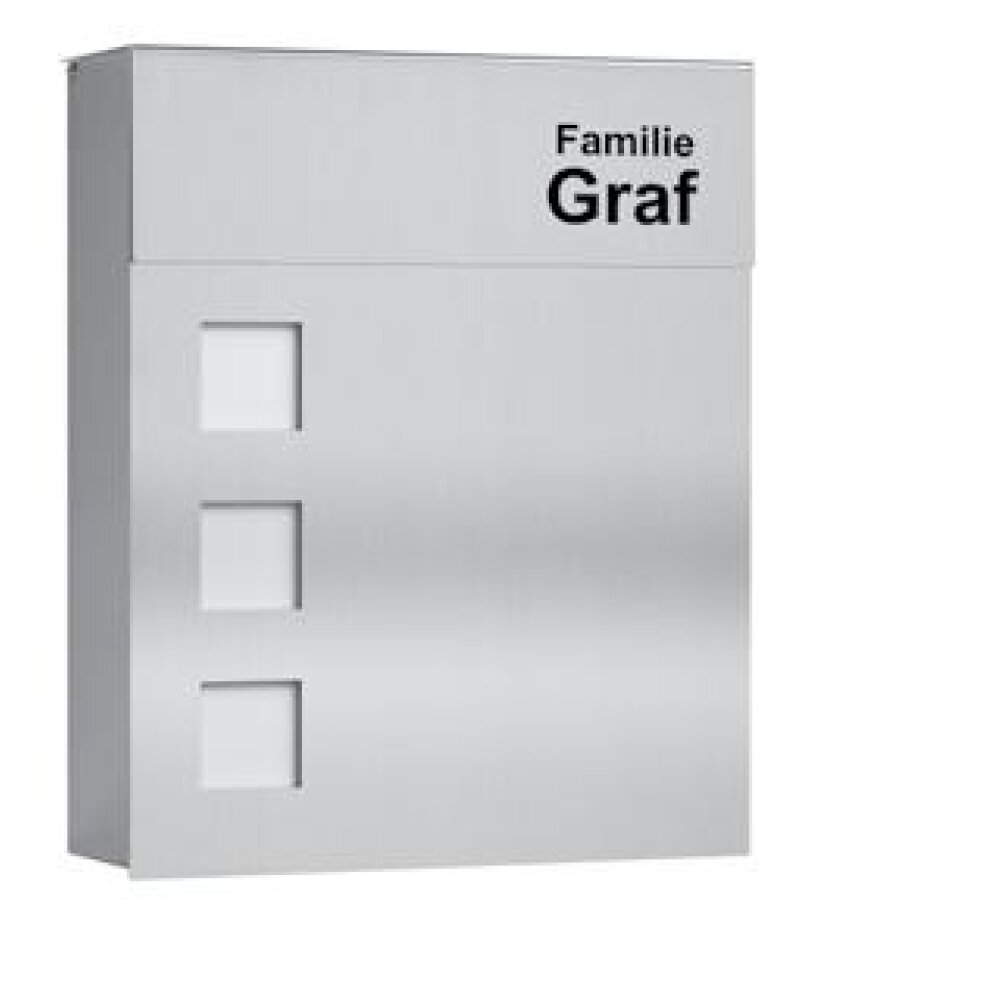CMD Briefkasten mit Gravur Edelstahl main product photo