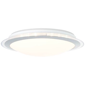 Brilliant Dinos Deckenleuchte LED Silber, 1-flammig, Fernbedienung, Farbwechsler