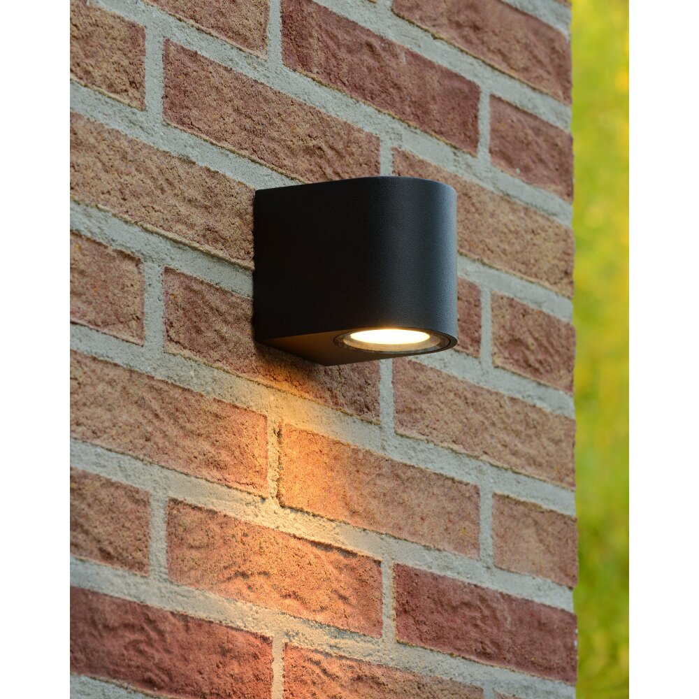 Lucide ZORA-LED Außenwandleuchte Schwarz main product photo