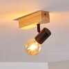 Barbengo Deckenleuchte Holz hell, Schwarz, 1-flammig