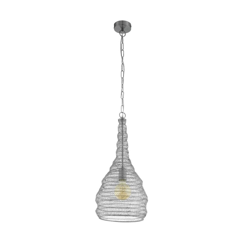 Eglo COLTEN Hängeleuchte Silber, 1-flammig main product photo