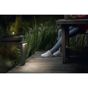 Philips Bustan Sockelleuchte LED Anthrazit, 2-flammig