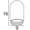 Lampenschirm aus Glas Nordlux Glas Transparent, Klar
