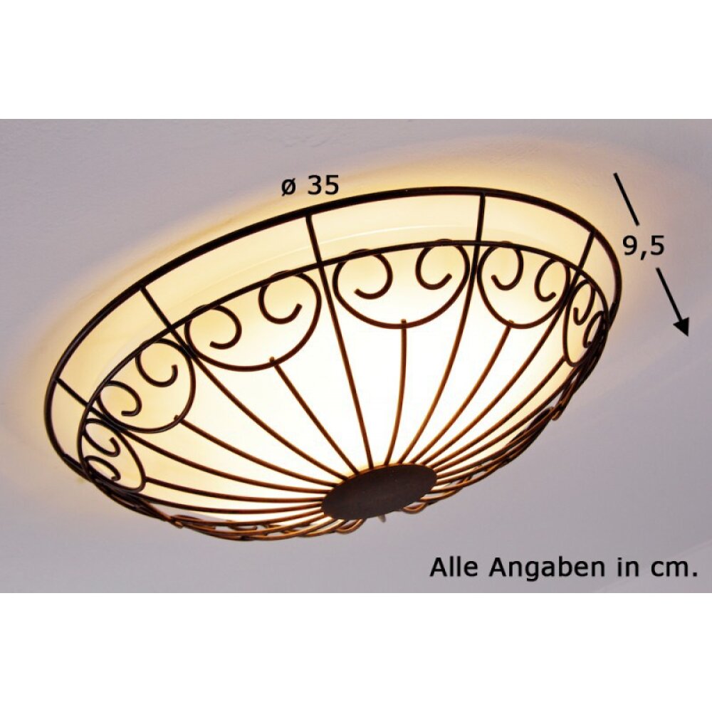 Eglo COLTI Wand- und Deckenleuchte Braun, Dunkelbraun, Rostfarben, Weiß, 2-flammig main product photo