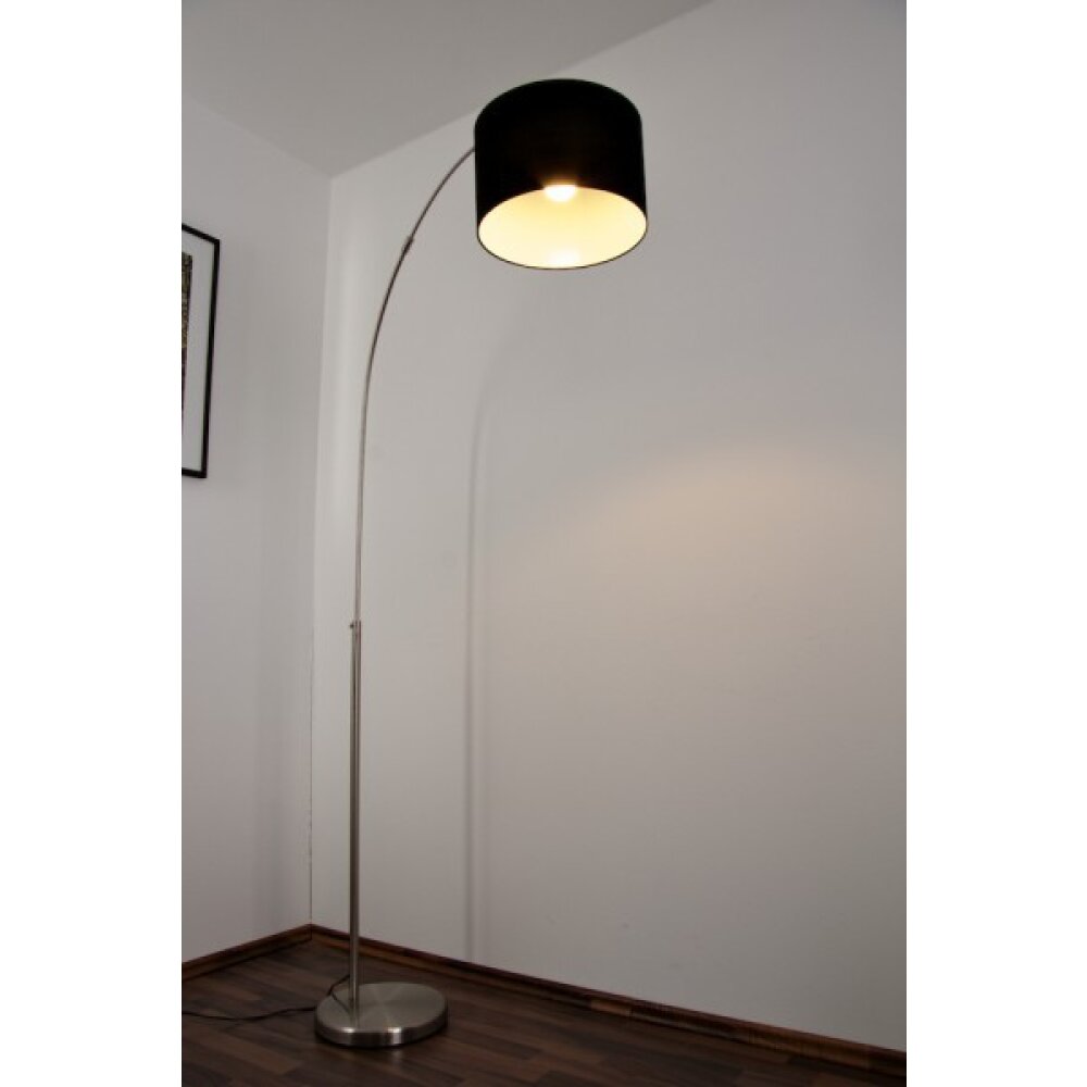Trio Leuchten HOTEL Bogenleuchte Edelstahl, Nickel-Matt, 1-flammig main product photo
