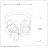 Lucide CIGAL Spot Kupferfarben, 3-flammig