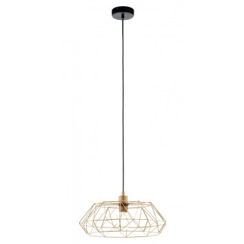 Eglo CARLTON 2 Pendelleuchte Kupferfarben, Schwarz, 1-flammig