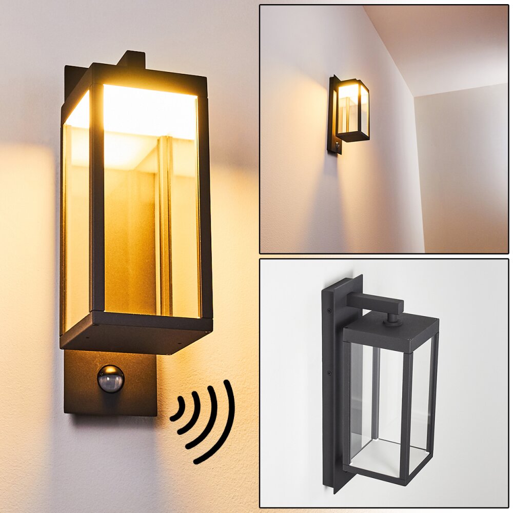 Faroer Außenwandleuchte LED Anthrazit, 1-flammig, Bewegungsmelder main product photo