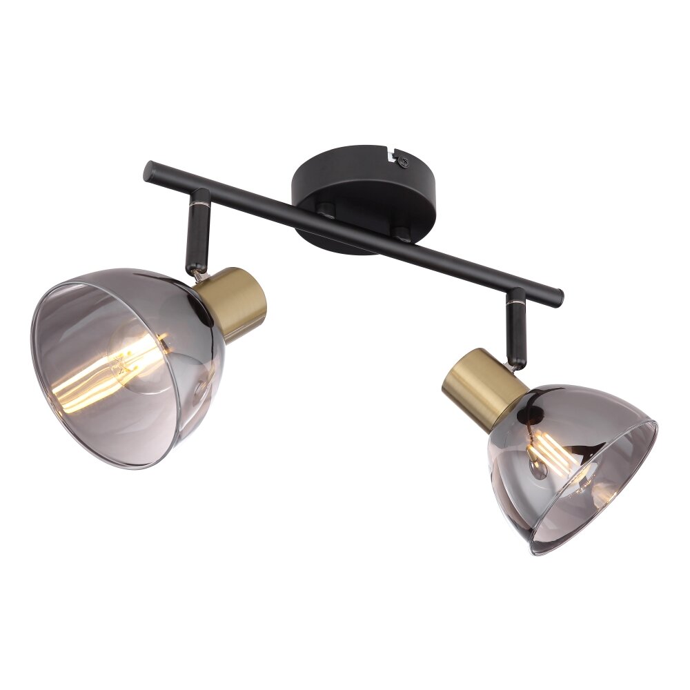 Globo JAY Spotbalken Schwarz, 2-flammig main product photo