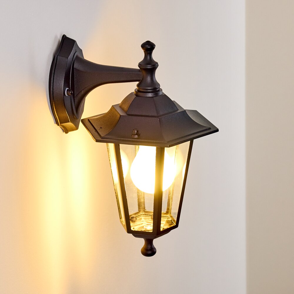 Valtimo Außenwandleuchte Schwarz, 1-flammig