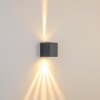 Außenwandleuchte Orsa LED Grau, 2-flammig