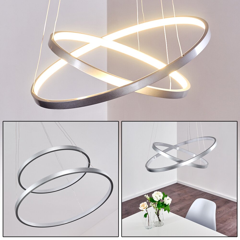 Canisteo Hängeleuchte LED Silber, 2-flammig main product photo
