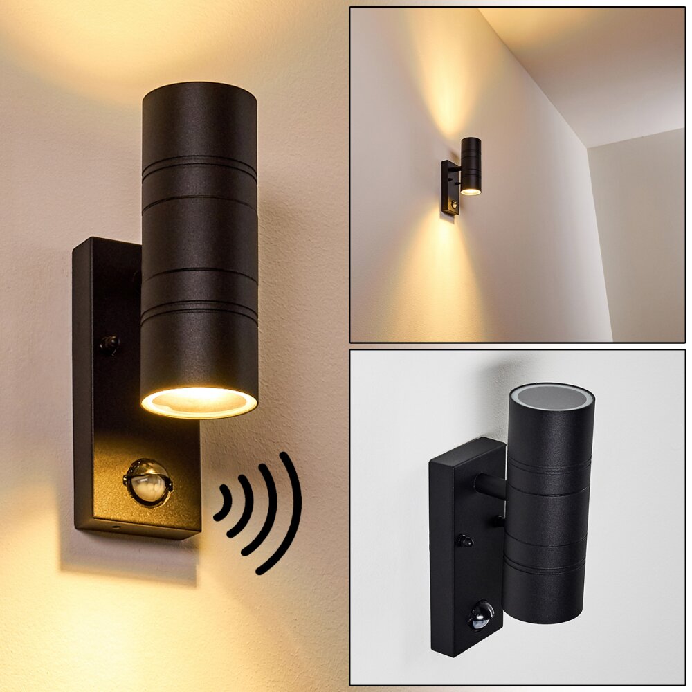 Froslev Außenwandleuchte LED Schwarz, 2-flammig, Bewegungsmelder main product photo