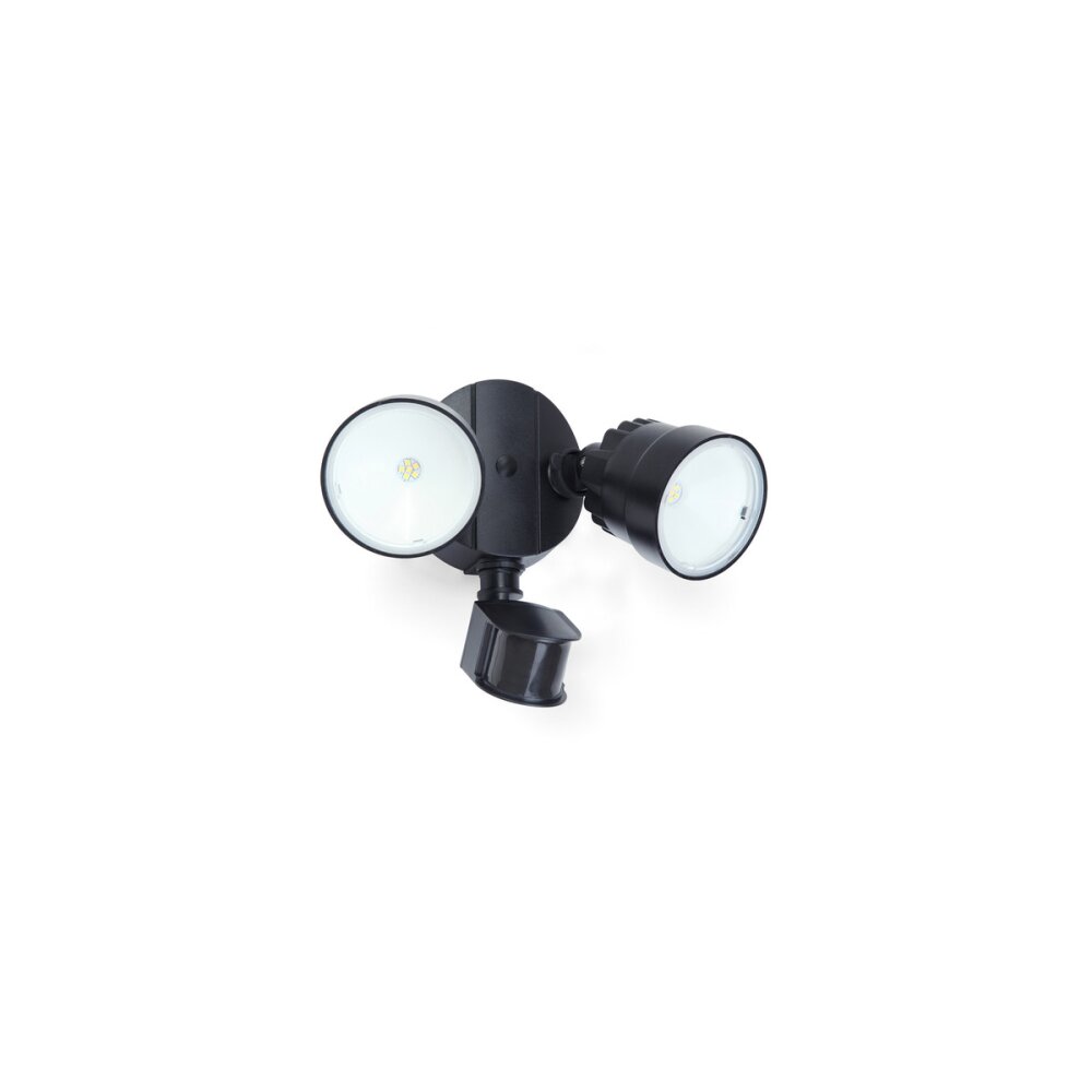 Lutec SHRIMP Außenwandleuchte LED Schwarz, 2-flammig, Bewegungsmelder main product photo