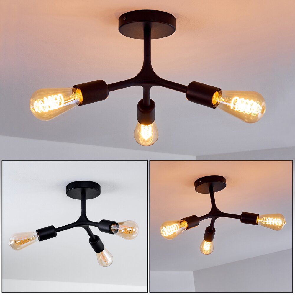 Bottnaryd Deckenleuchte Schwarz, 3-flammig main product photo