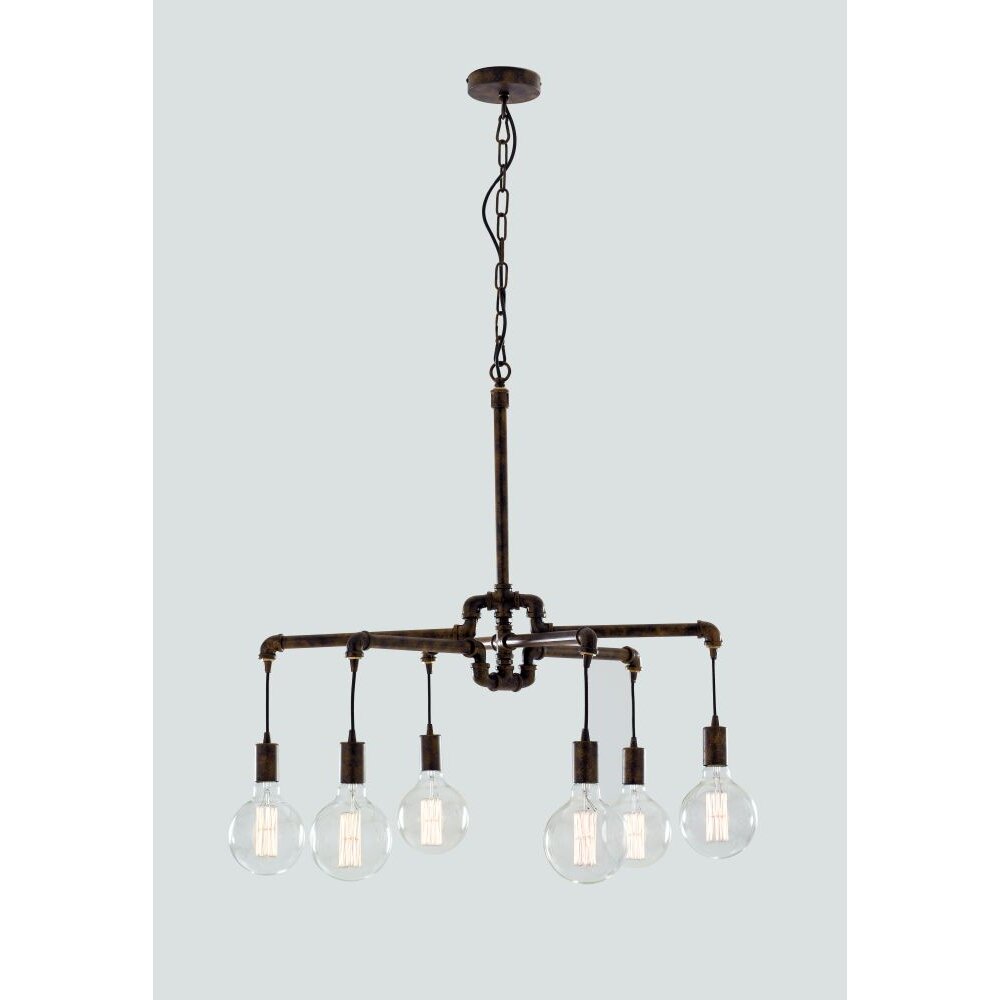 Lutec AMACORD Pendelleuchte Braun, 6-flammig main product photo