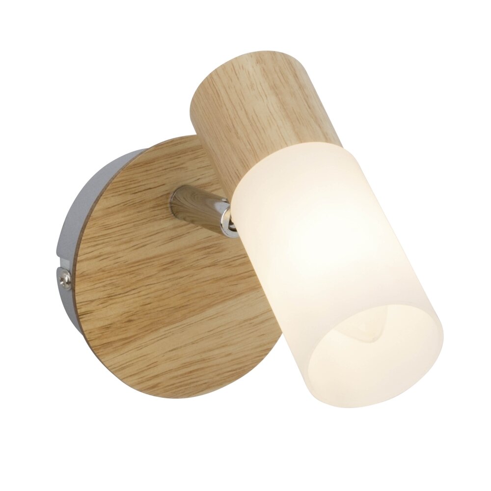 Brilliant Leuchten Babsan Wandspot Holz dunkel, Weiß, 1-flammig main product photo