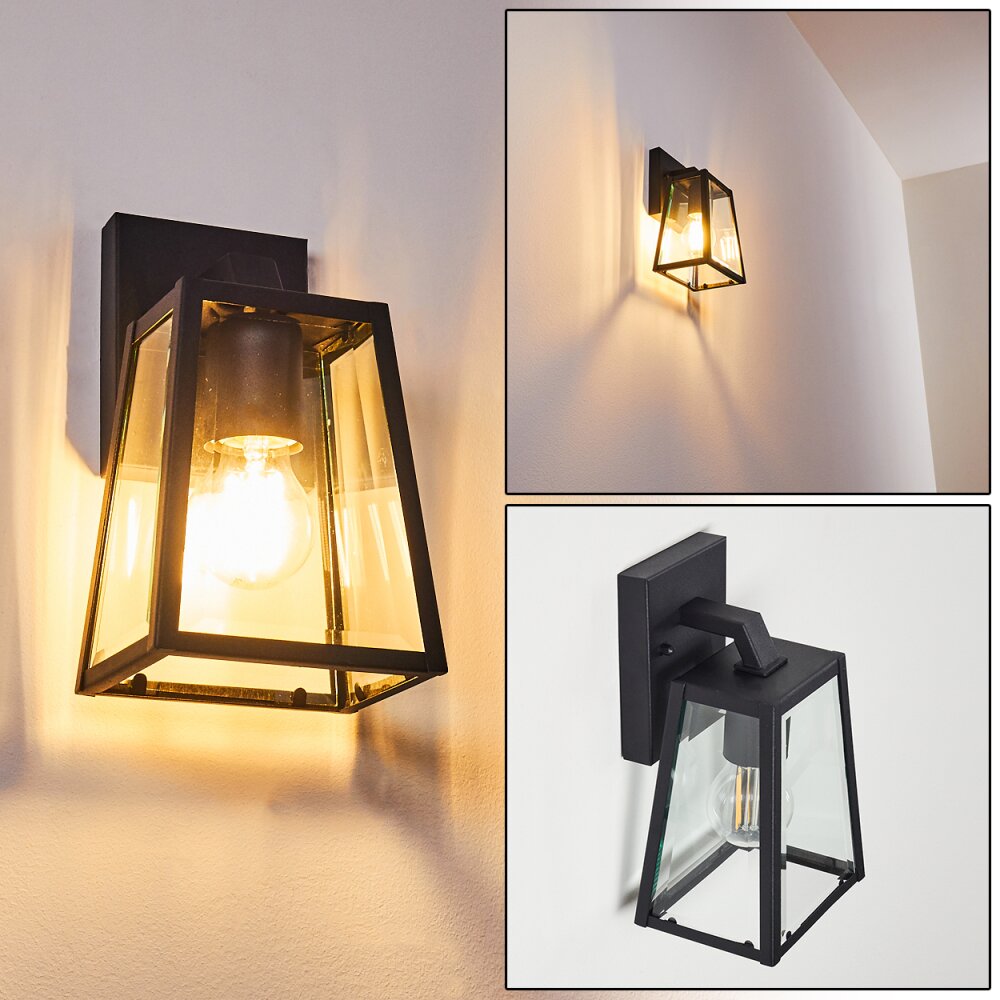 Hjerpsted Außenwandleuchte Schwarz, 1-flammig main product photo