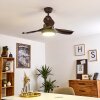 Doha Deckenventilator LED Braun, 1-flammig, Fernbedienung Doha Deckenventilator LED Braun, 1-flammig, Fernbedienung