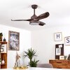 Doha Deckenventilator LED Braun, 1-flammig, Fernbedienung Doha Deckenventilator LED Braun, 1-flammig, Fernbedienung