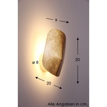 Selene LOTO Wandleuchte LED Gold, 1-flammig Selene LOTO Wandleuchte LED Gold, 1-flammig