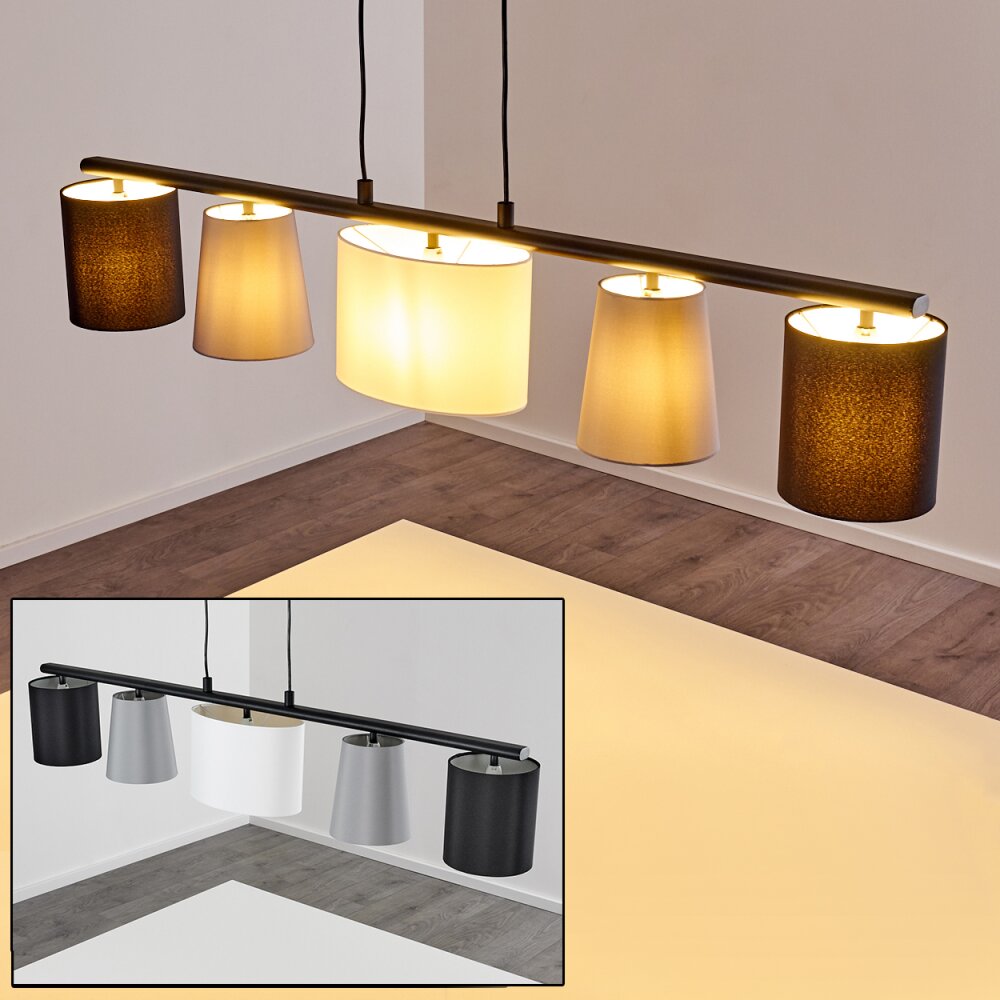 Aucilla Pendelleuchte Schwarz, 5-flammig main product photo