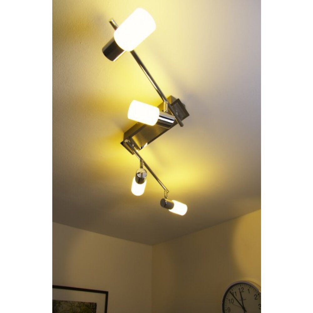 Trio Leuchten CLAPTON Deckenleuchte LED Aluminium, Chrom, Edelstahl, 4-flammig main product photo